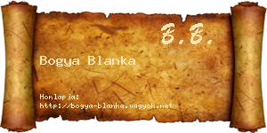 Bogya Blanka névjegykártya